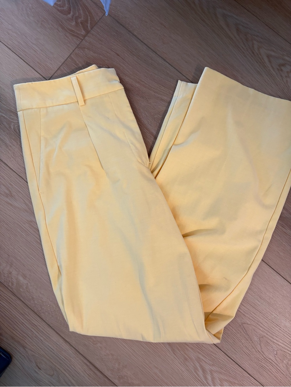 Yellow Tailored Dress Pants